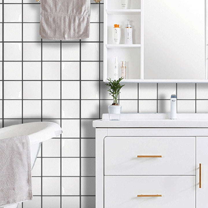 Lisslune | White subway tiles waterproof peel & stick tile for kitchen backsplash