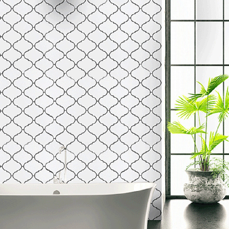 Lisslune | White subway tiles waterproof peel & stick tile for kitchen backsplash