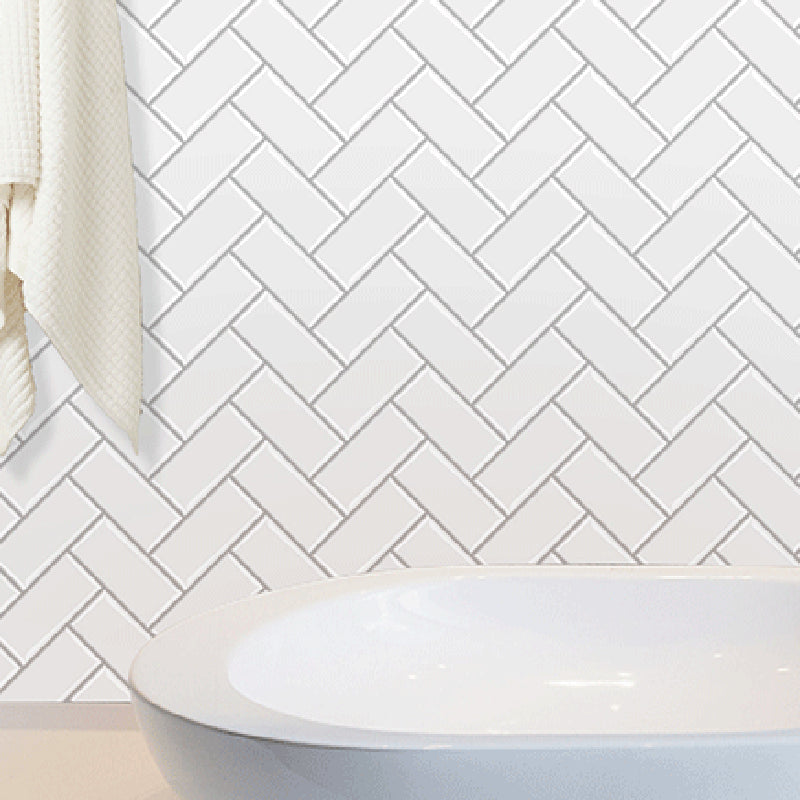 Lisslune | White subway tiles waterproof peel & stick tile for kitchen backsplash