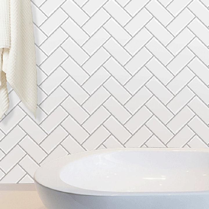 Lisslune | White subway tiles waterproof peel & stick tile for kitchen backsplash