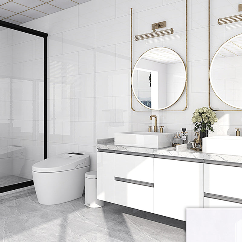 Lisslune | Rectangular Marble Peel & Stick Tile Stain Resistant Single Tile for Bathroom Backsplash