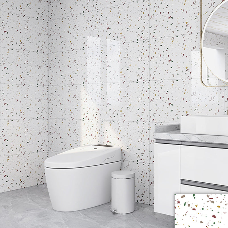 Lisslune | Rectangular Marble Peel & Stick Tile Stain Resistant Single Tile for Bathroom Backsplash