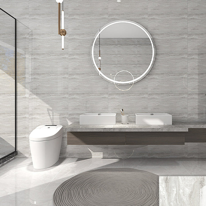 Lisslune | Rectangular Marble Peel & Stick Tile Stain Resistant Single Tile for Bathroom Backsplash