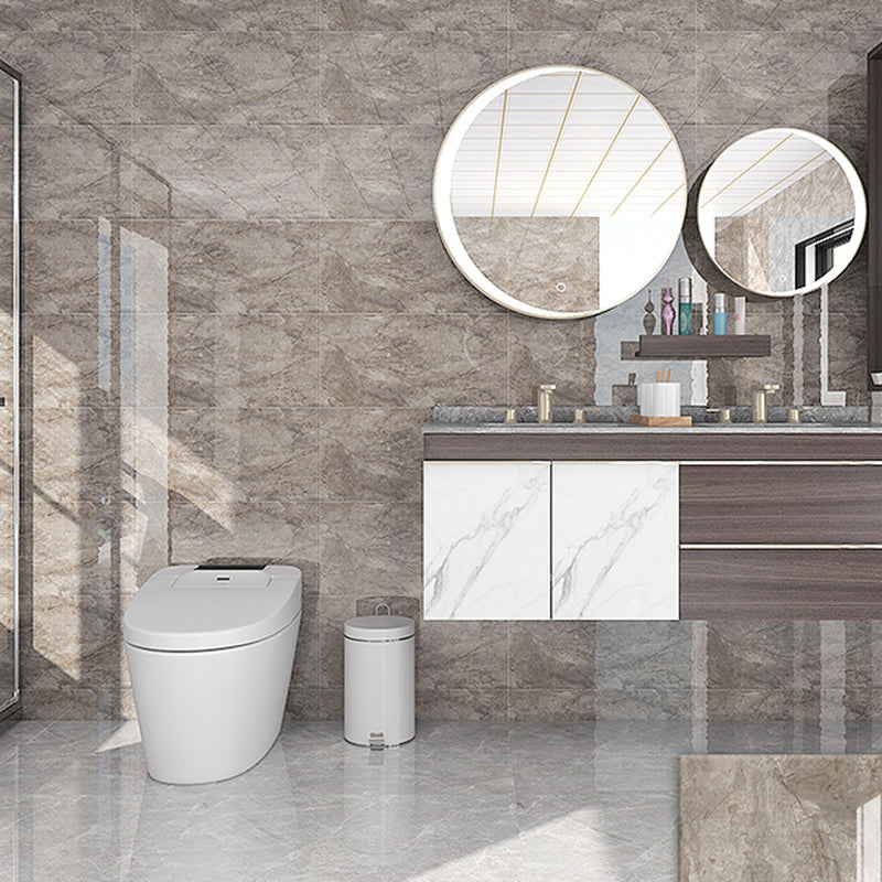 Lisslune | Rectangular Marble Peel & Stick Tile Stain Resistant Single Tile for Bathroom Backsplash