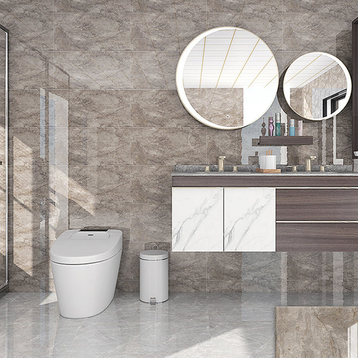 Lisslune | Rectangular Marble Peel & Stick Tile Stain Resistant Single Tile for Bathroom Backsplash