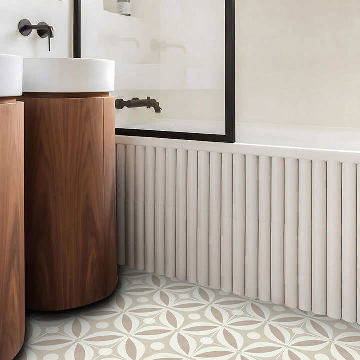 Lisslune | Square Stain-Resistant Peel & Stick Tile with Pattern Single Tile for Splash Wall