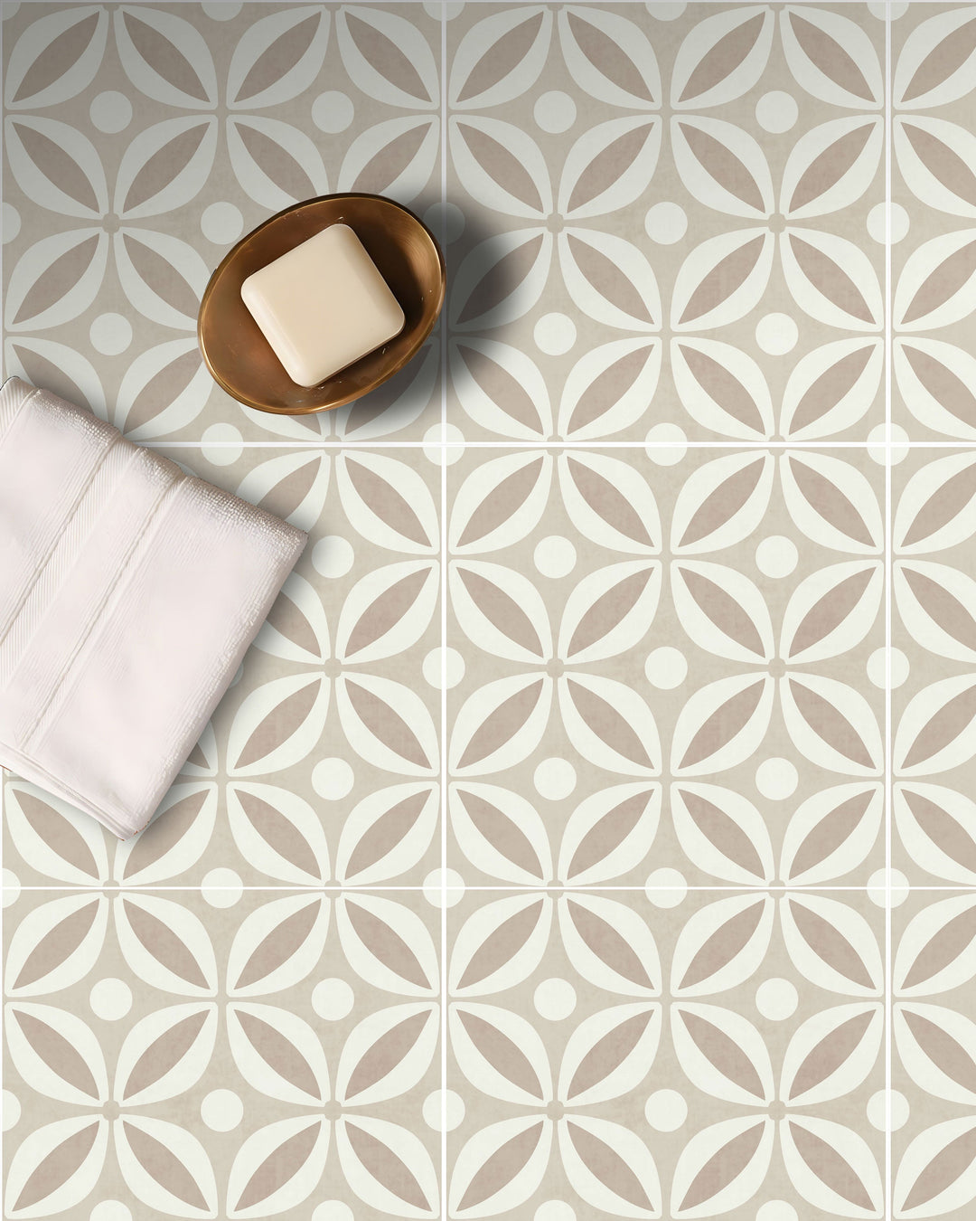 Lisslune | Square Stain-Resistant Peel & Stick Tile with Pattern Single Tile for Splash Wall