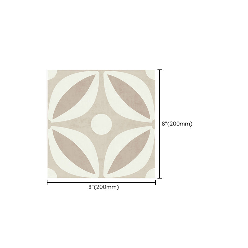 Lisslune | Square Stain-Resistant Peel & Stick Tile with Pattern Single Tile for Splash Wall
