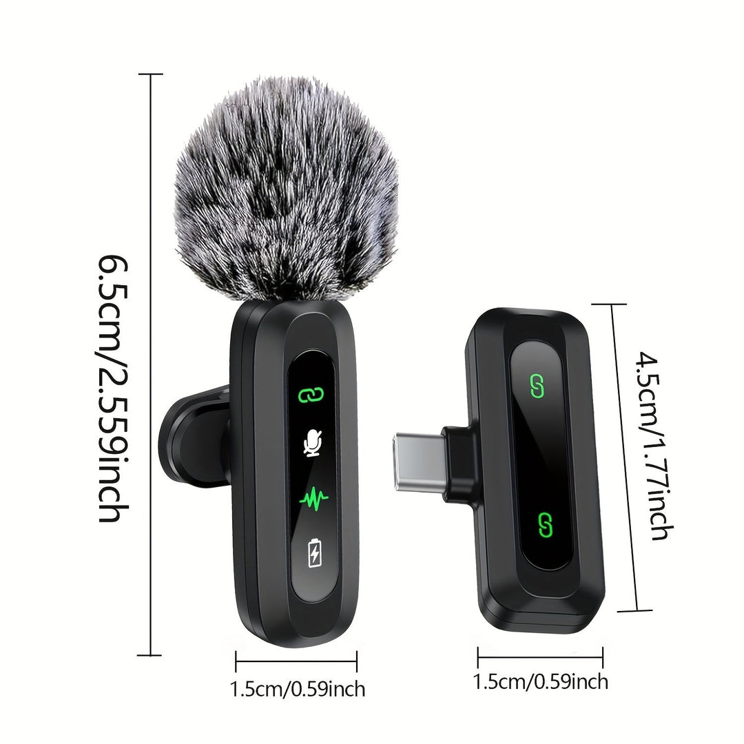 Lisslune | SoundSnap Wireless Clip Microphone – USB-C Microphone for Smartphone and Tablet