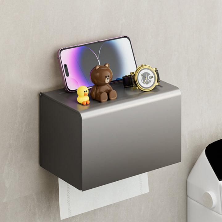 Lisslune | Modern Gray Bathroom Accessory Set Bathroom Shelf Towel Bar Bathroom Accessory Set