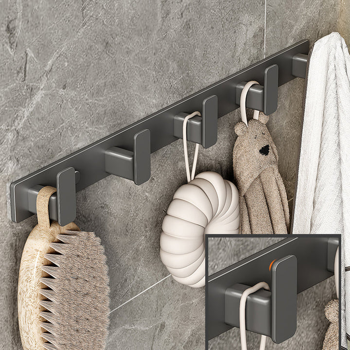 Lisslune | Modern Gray Bathroom Accessory Set Bathroom Shelf Towel Bar Bathroom Accessory Set