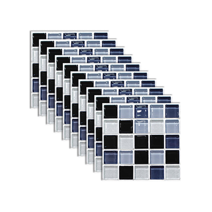 Lisslune | Square Peel and Stick Tile Grid Mosaic Tiles Interior Wallpaper