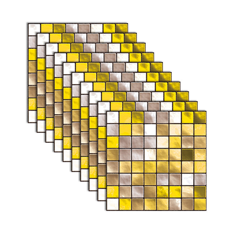Lisslune | Square Peel and Stick Tile Grid Mosaic Tiles Interior Wallpaper
