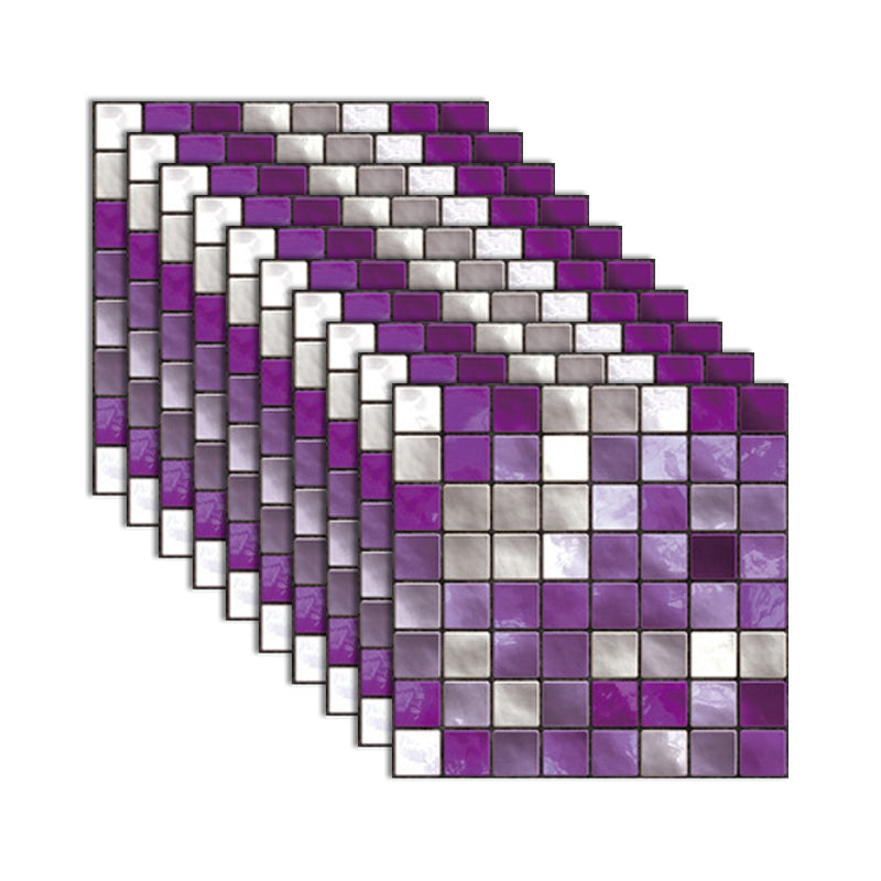Lisslune | Square Peel and Stick Tile Grid Mosaic Tiles Interior Wallpaper