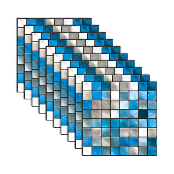 Lisslune | Square Peel and Stick Tile Grid Mosaic Tiles Interior Wallpaper