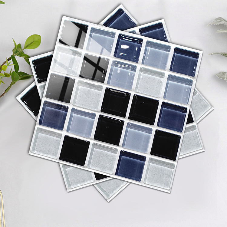 Lisslune | Square Peel and Stick Tile Grid Mosaic Tiles Interior Wallpaper