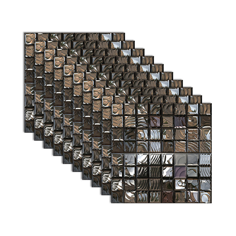 Lisslune | Square Peel and Stick Tile Grid Mosaic Tiles Interior Wallpaper