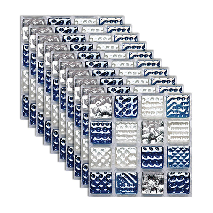 Lisslune | Square Peel and Stick Tile Grid Mosaic Tiles Interior Wallpaper