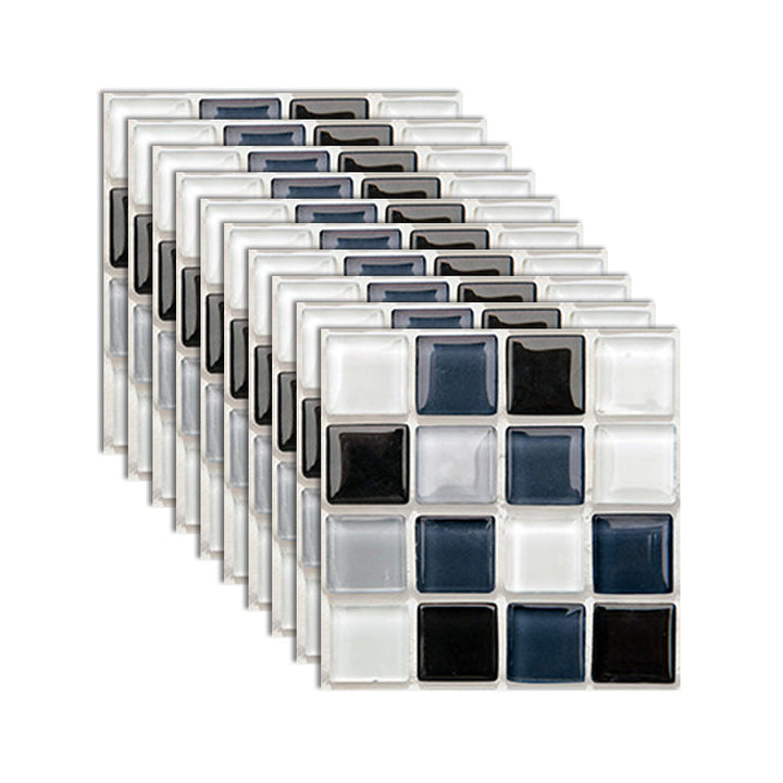 Lisslune | Square Peel and Stick Tile Grid Mosaic Tiles Interior Wallpaper