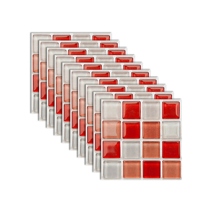 Lisslune | Square Peel and Stick Tile Grid Mosaic Tiles Interior Wallpaper