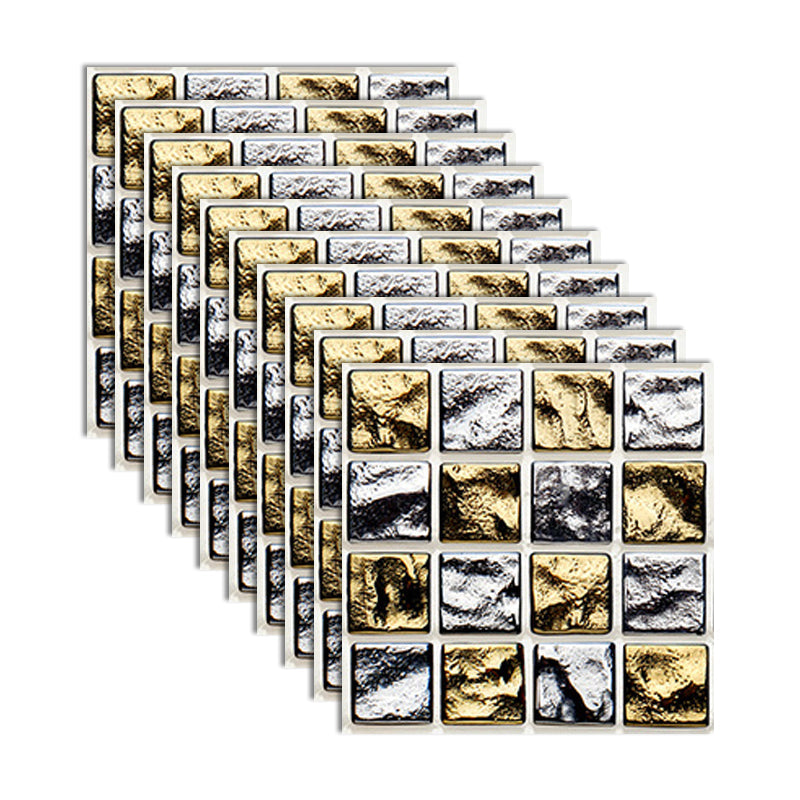 Lisslune | Square Peel and Stick Tile Grid Mosaic Tiles Interior Wallpaper