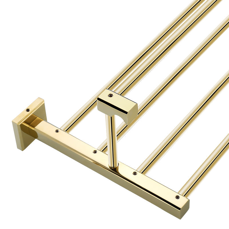 Lisslune | Gold Modern Bathroom Set, Polished Gold, 4 Pieces, Towel Holder, Paper Holder