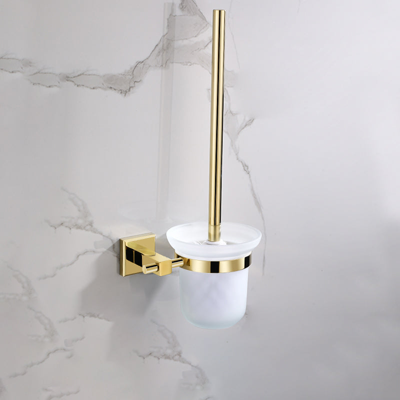 Lisslune | Gold Modern Bathroom Set, Polished Gold, 4 Pieces, Towel Holder, Paper Holder