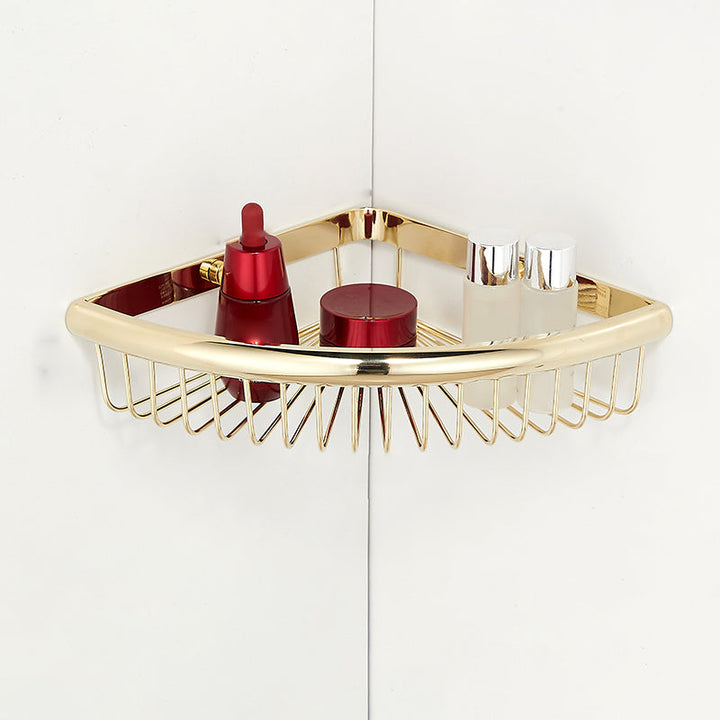 Lisslune | Gold Modern Bathroom Set, Polished Gold, 4 Pieces, Towel Holder, Paper Holder