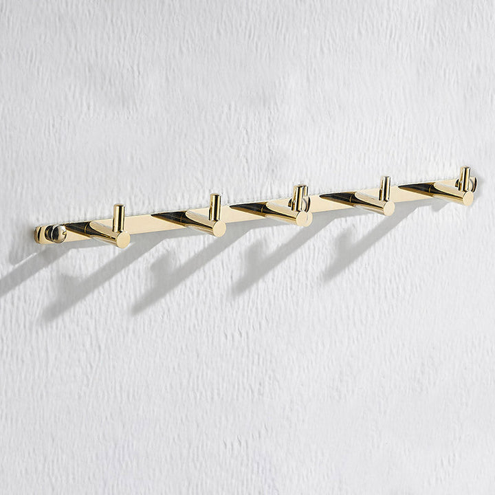 Lisslune | Gold Modern Bathroom Set, Polished Gold, 4 Pieces, Towel Holder, Paper Holder