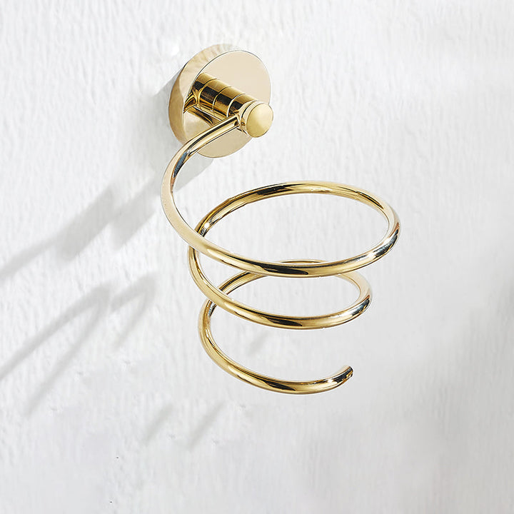 Lisslune | Gold Modern Bathroom Set, Polished Gold, 4 Pieces, Towel Holder, Paper Holder