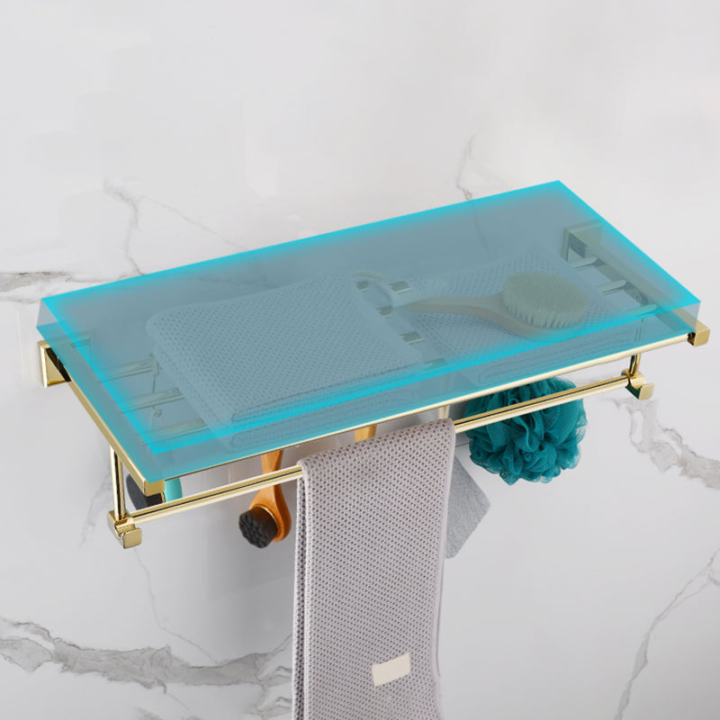 Lisslune | Gold Modern Bathroom Set, Polished Gold, 4 Pieces, Towel Holder, Paper Holder