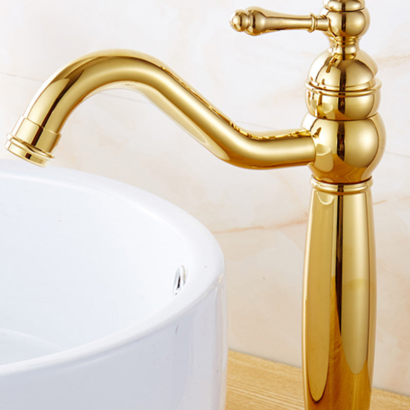 Lisslune | Glam Vessel Faucet Swivel Spout Lever Handle Sink Faucet