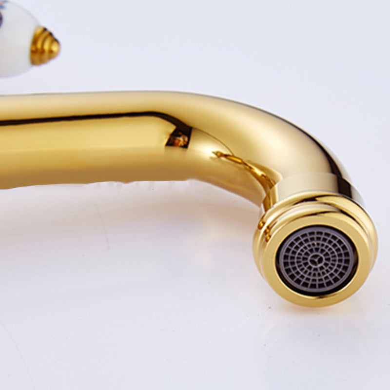 Lisslune | Glam Vessel Faucet Swivel Spout Lever Handle Sink Faucet