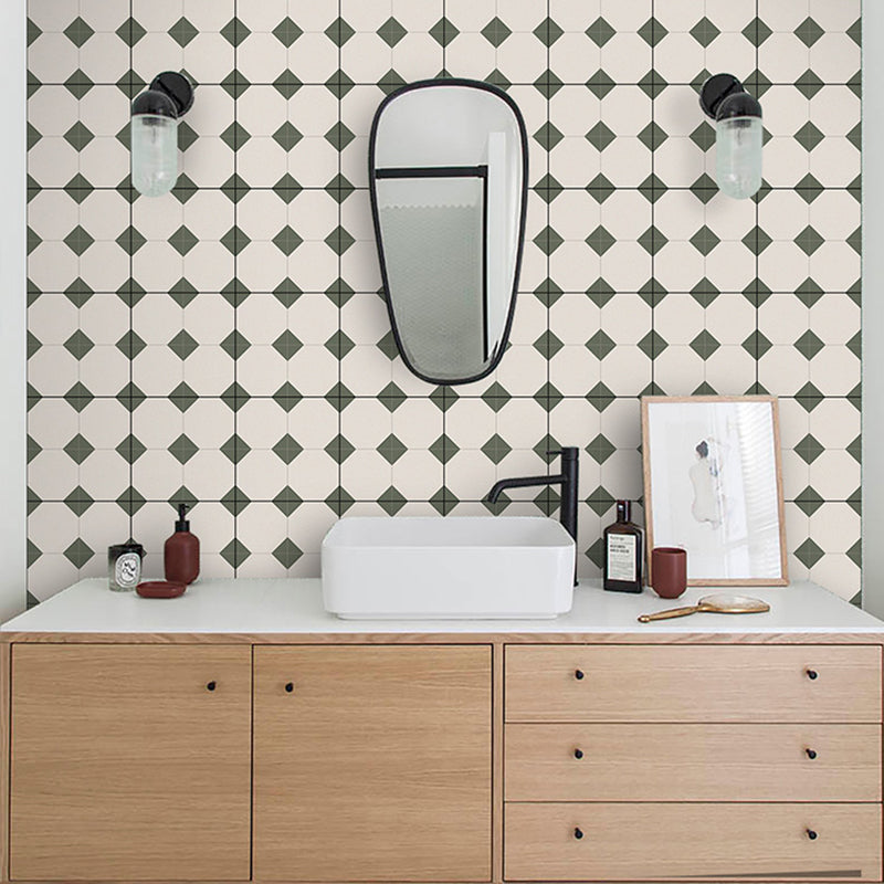 Lisslune | Square Peel & Stick Tile with Pattern Waterproof Tile for Splash Guard Wall