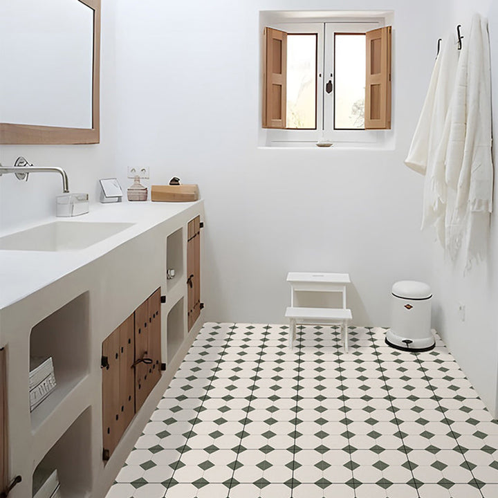 Lisslune | Square Peel & Stick Tile with Pattern Waterproof Tile for Splash Guard Wall