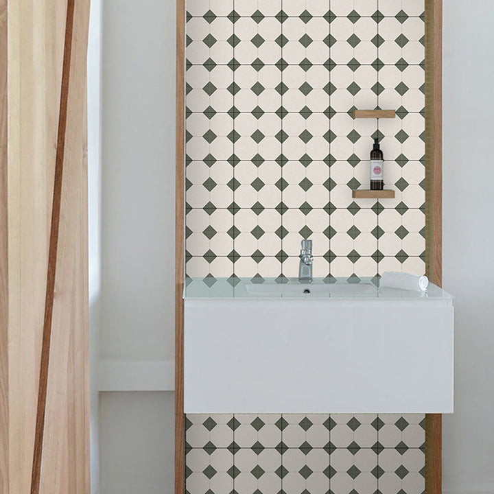 Lisslune | Square Peel & Stick Tile with Pattern Waterproof Tile for Splash Guard Wall
