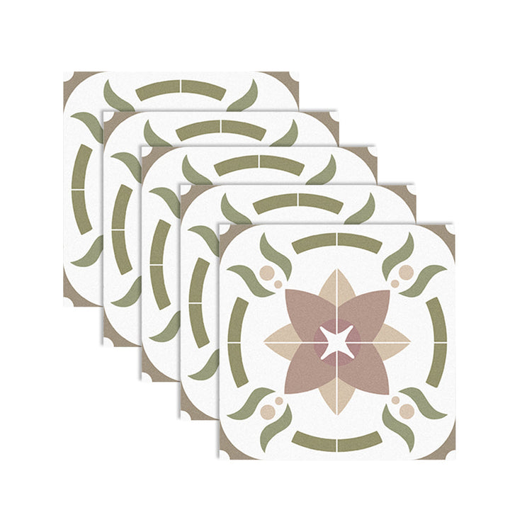 Lisslune | Beige Tone Peel & Stick Tile Square Pattern Print Single Tile