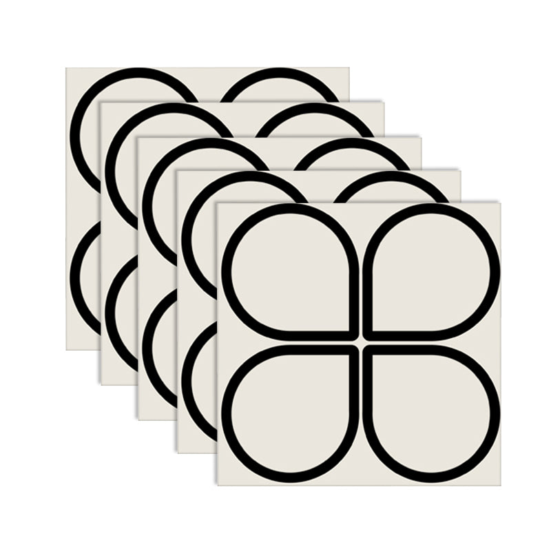Lisslune | Beige Tone Peel & Stick Tile Square Pattern Print Single Tile