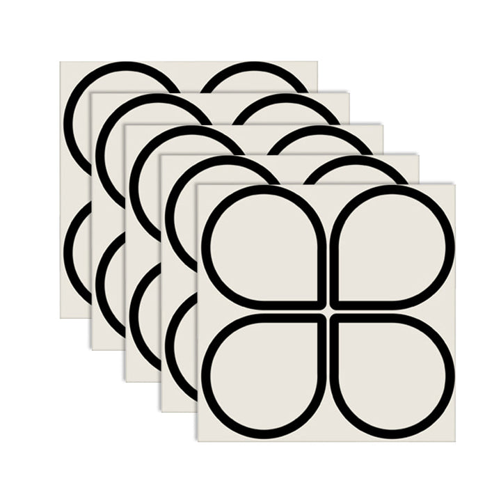 Lisslune | Beige Tone Peel & Stick Tile Square Pattern Print Single Tile