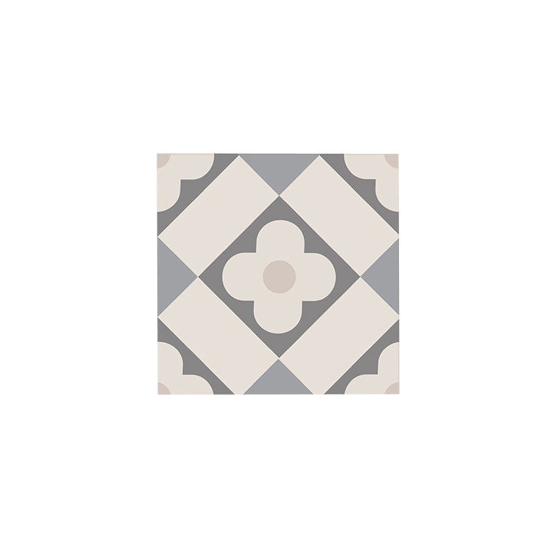 Lisslune | Beige Tone Peel & Stick Tile Square Pattern Print Single Tile