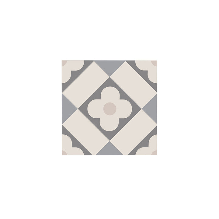 Lisslune | Beige Tone Peel & Stick Tile Square Pattern Print Single Tile