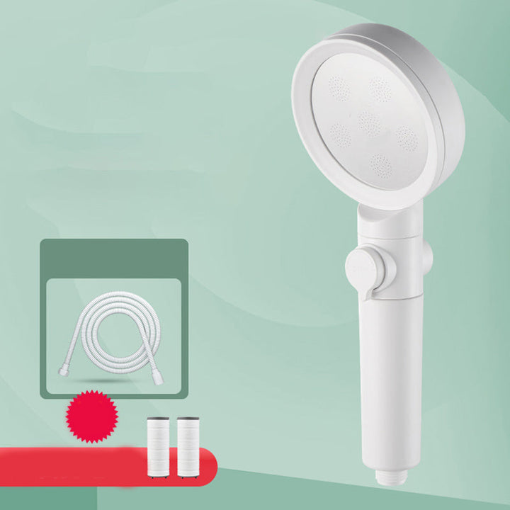 Lisslune | Hand Shower Adjustable Spray Pattern White Round Shower Head