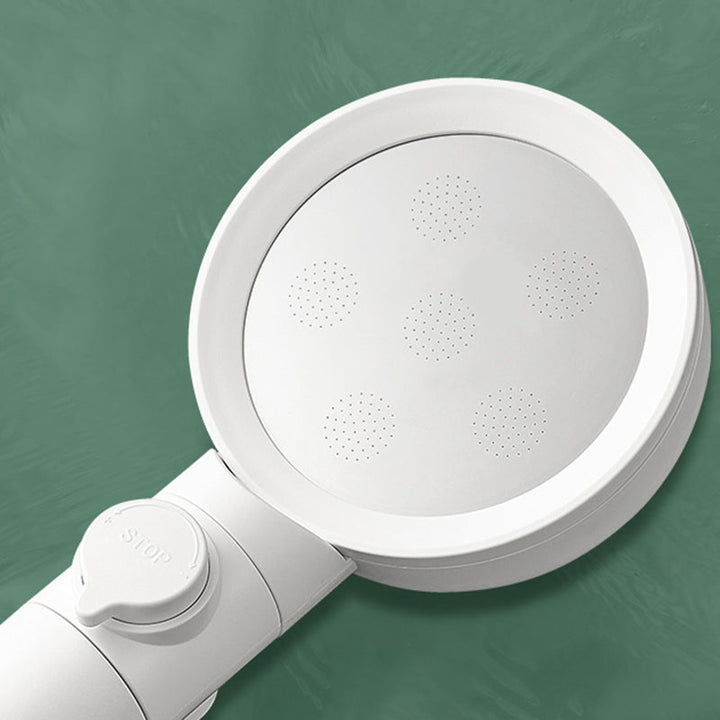Lisslune | Handheld Shower Adjustable Spray Pattern White Round Showerhead