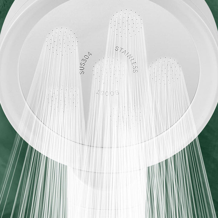 Lisslune | Handheld Shower Adjustable Spray Pattern White Round Showerhead