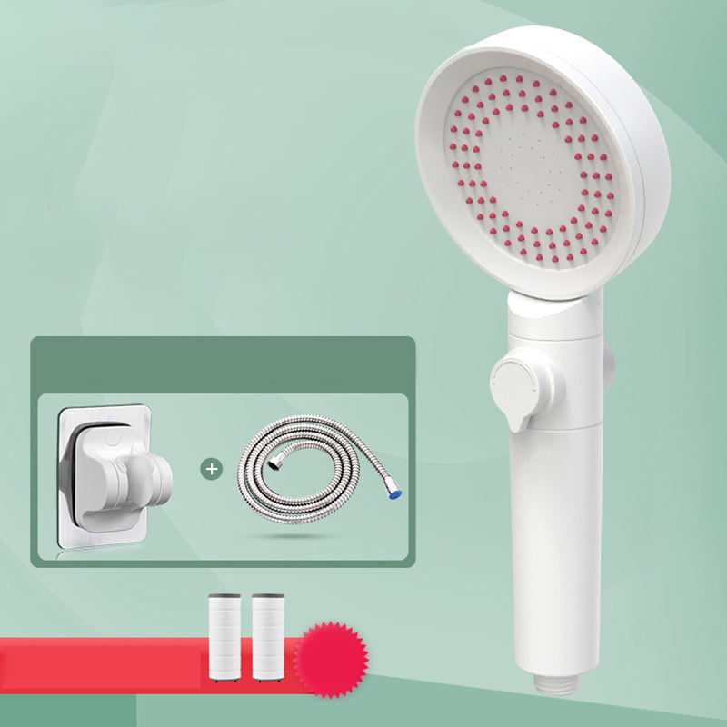Lisslune | Handheld Shower Adjustable Spray Pattern White Round Showerhead