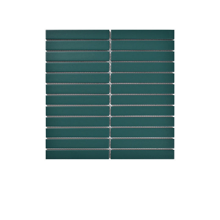 Lisslune | Square Mosaic Peel & Stick Tile in Green Water-resistant Mosaic Tile