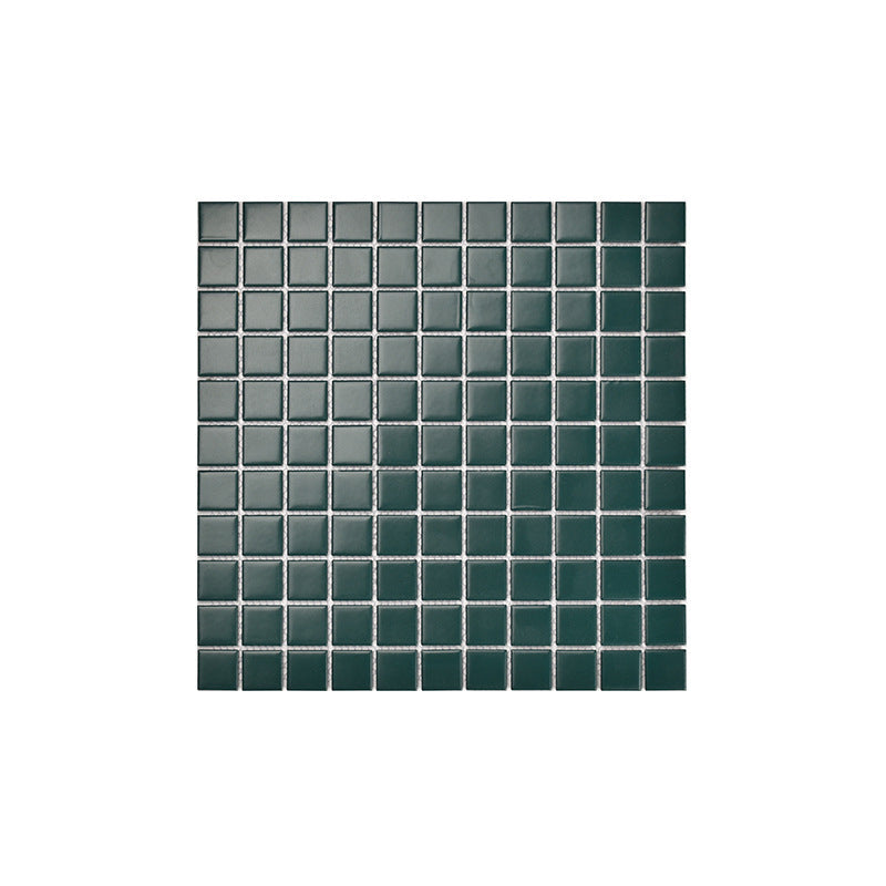 Lisslune | Square Mosaic Peel & Stick Tile in Green Water-resistant Mosaic Tile