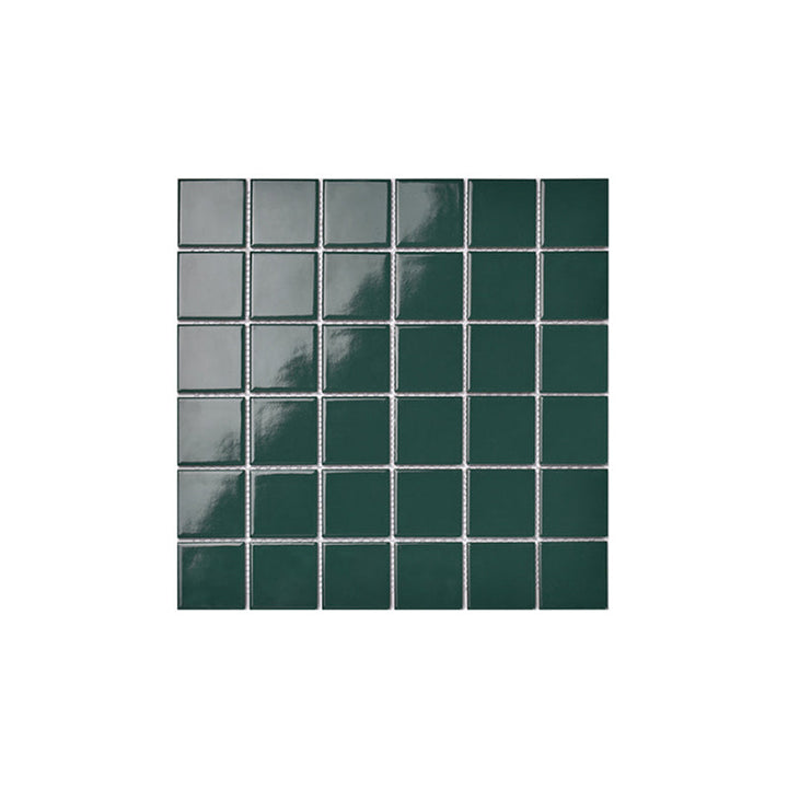 Lisslune | Square Mosaic Peel & Stick Tile in Green Water-resistant Mosaic Tile