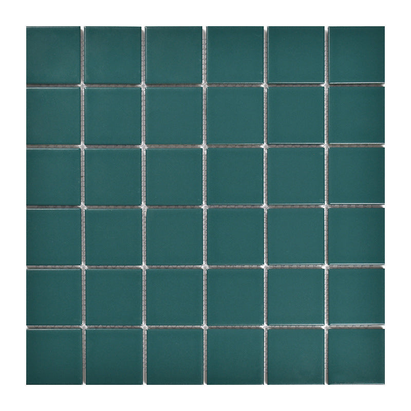 Lisslune | Square Mosaic Peel & Stick Tile in Green Water-resistant Mosaic Tile