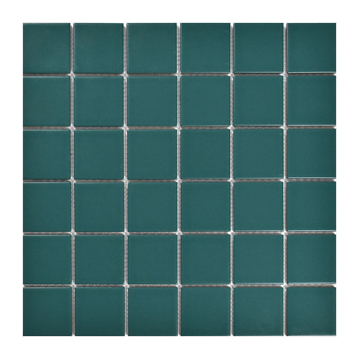 Lisslune | Square Mosaic Peel & Stick Tile in Green Water-resistant Mosaic Tile